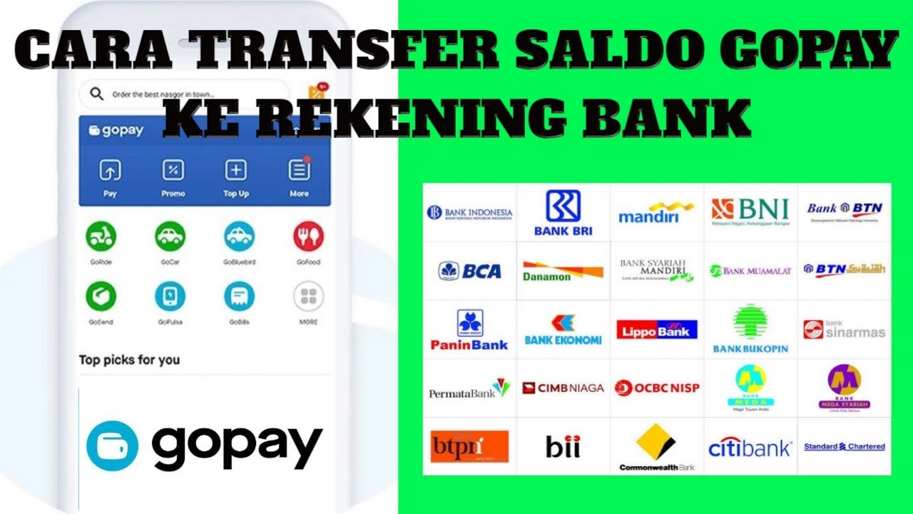 CARA MUDAH TRANSFER SALDO GOPAY KE REKENING BANK 