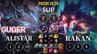 DYN GuGer Alistar vs Rakan Sup - KR Patch 10.20