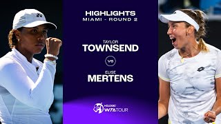 Taylor Townsend vs. Elise Mertens | 2024 Miami Round 2 | WTA Match Highlights