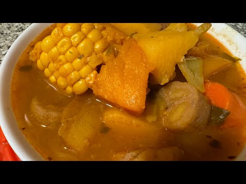 Caribbean Root Vegetable Soup Ajiaco/ Sancocho Criollo)w/ Codfish Bacalao
