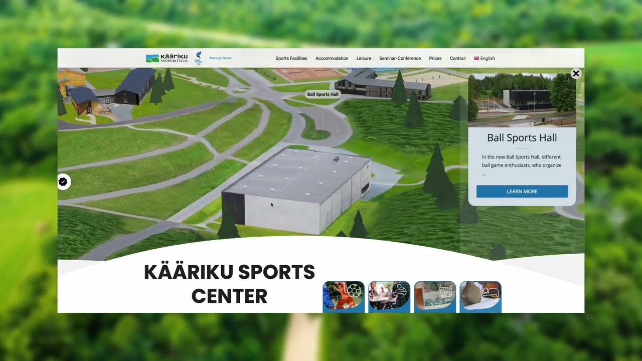 Kääriku Sports Center 3D Interactive Map | Immersive Web Experience by Tech Redux