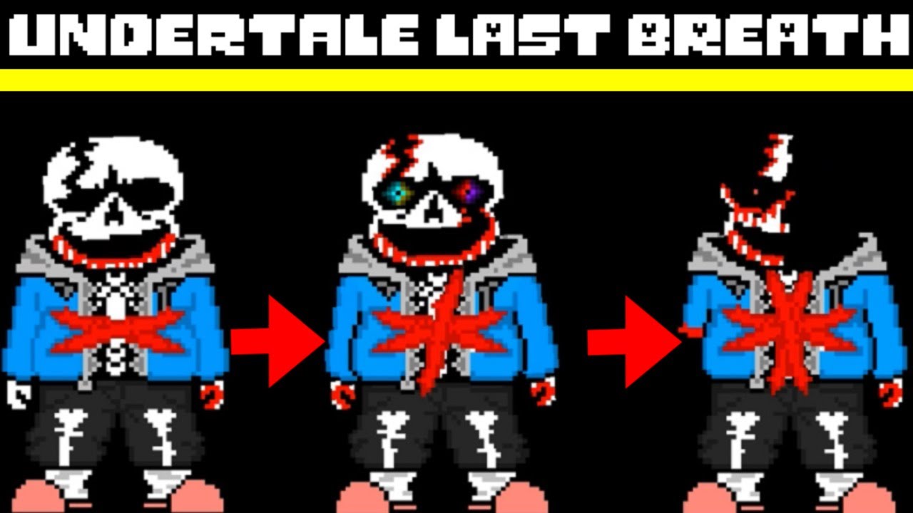 Undertale Last Breath サンズ の胸に4回ナイフで切り付けられ死にかけるも絶対に死なないsansと戦闘の末 アンダーテールau ラストブレスサンズ Hardmode Youtube