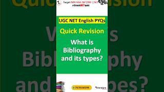 What is Bibliography &amp; Its Types? | Essential for UGC NET English Research Methodology
