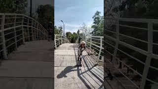 aprendiendo a bajar puentes en patines #skating #patinaje #puebla #roller #inline #patins