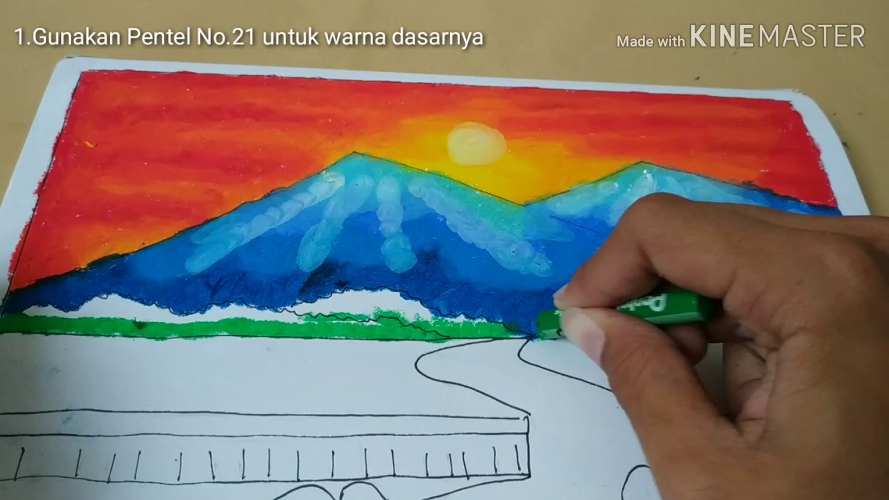 Tutorial Mewarnai Pemandangan Alam Tugas Bahasa Indonesia Youtube