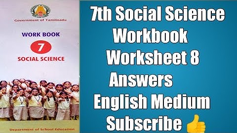 7th Social Worksheet 8|7th Social Science workbook English medium| 7th Social worksheet 8 answers