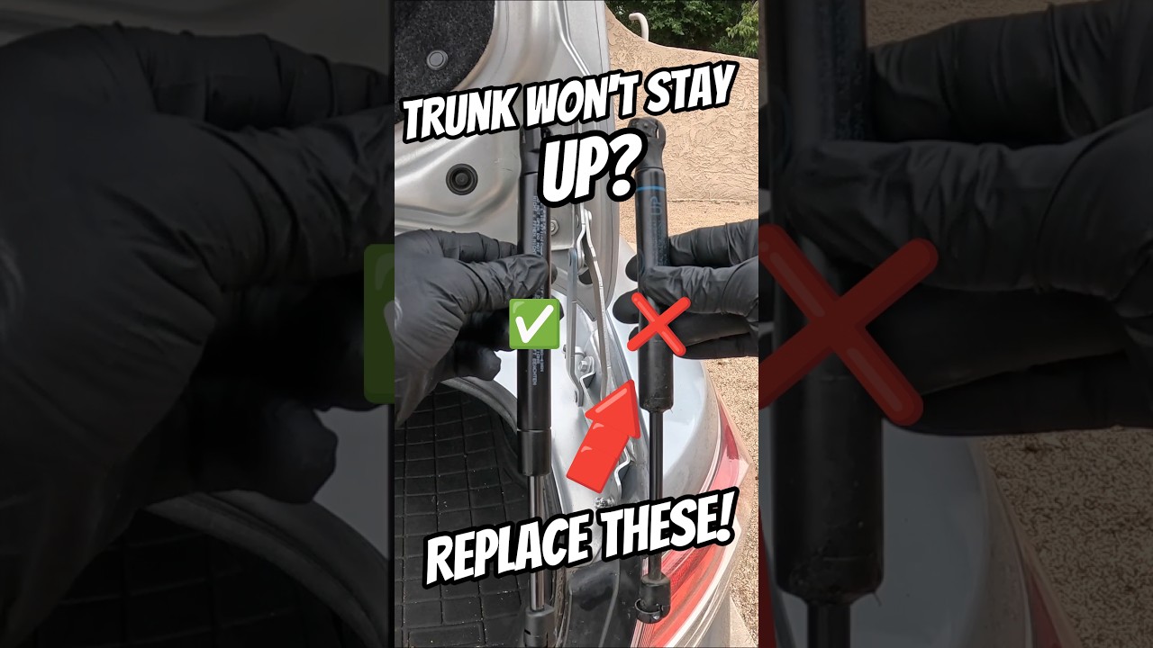 How to Fix A Trunk That Won't Stay Open | Replace Gas Struts the Right Way #diyauto #autorepair #car