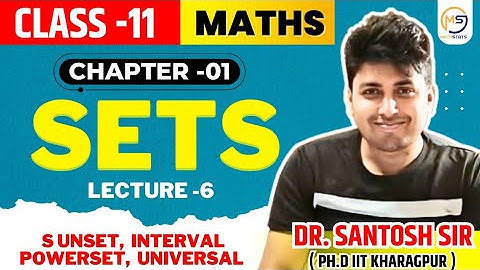 Live Lec-6 Class XI Math: Free NCERT  Batch | Chapter-1 : Set |Subset, Interval, Powerset, Universal