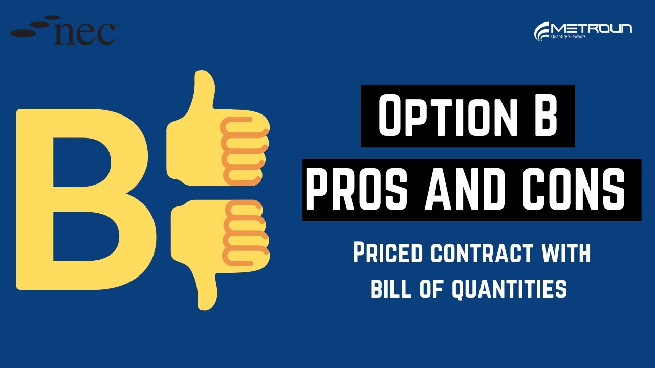 NEC4 Option B: Priced Contract with Bill of Quantities - YouTube