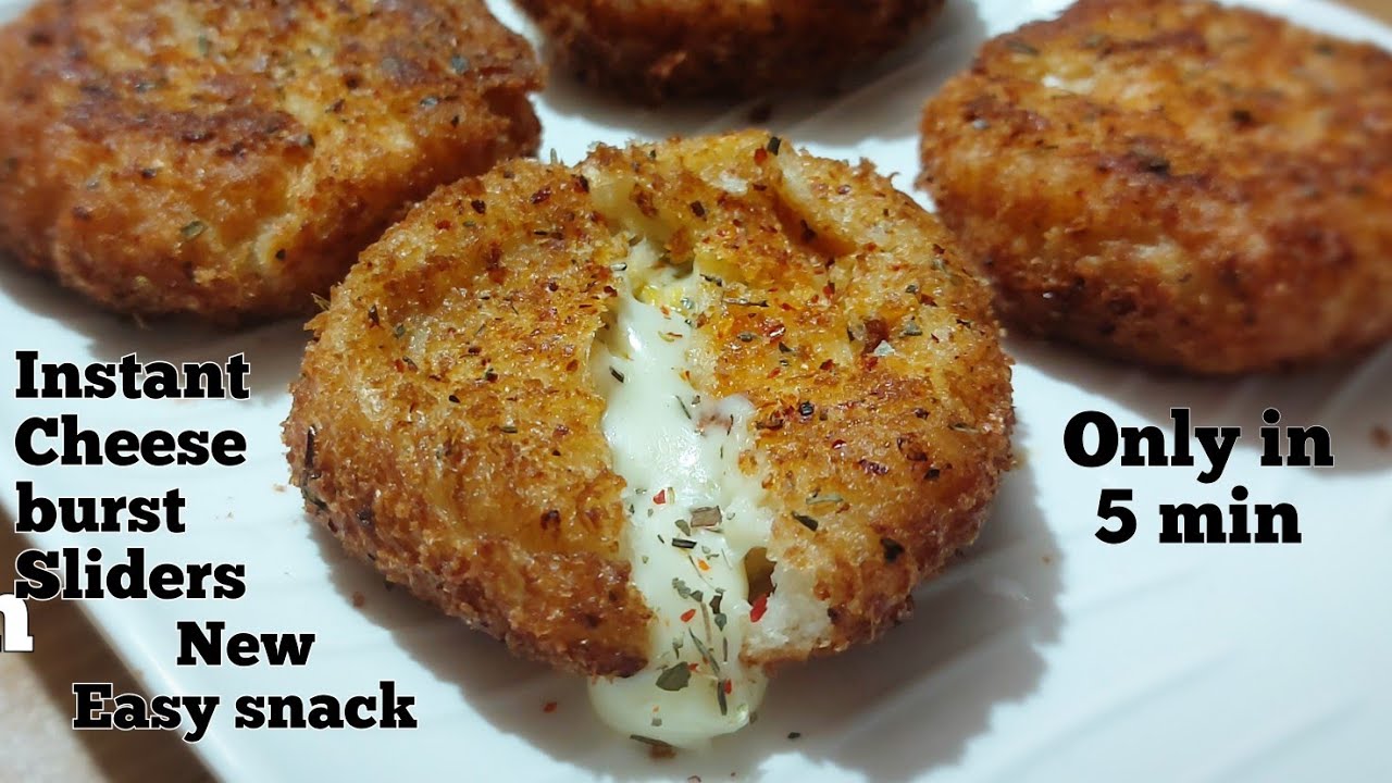 Only 5 min cheese burst sliders|evening snacks|snacks recipes ...