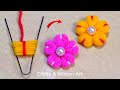 Amazing Trick with Hair Pin - Easy Woolen Flower Making Ideas - Hand Embroidery Flower Design