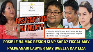 POSIBLENG RESIGN NI VP SARA? ATTY.NICK MAY BWELTA KAY LIZA MARCOS