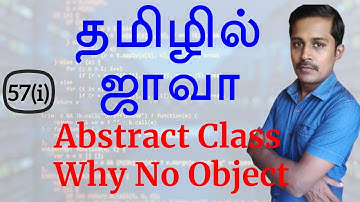 Abstract Class - Why No Object - Java in Tamil - தமிழில் ஜாவா - Java Training in Chennai - Payilagam