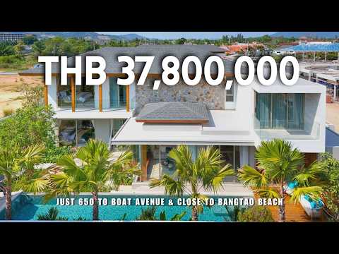 Inside 37.8 MB Tropical Villas in Bang Tao 650 Metre to Boat Avenue ! Phuket Villa for Sale