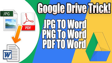 How To Convert Jpg/Jpeg/Png/Pdf To Word Document|| Google Drive Trick