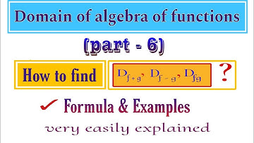 Domain of sum, difference and product of functions f(x) and g(x)||@vmatics444