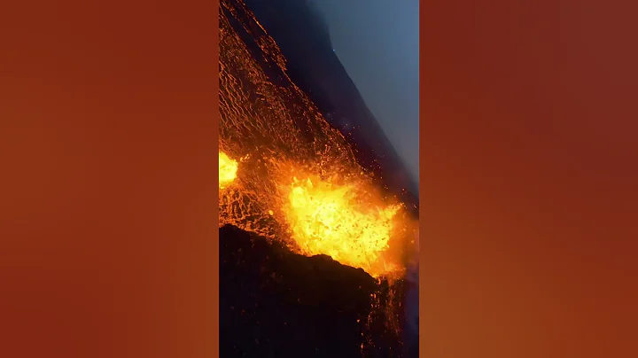 Flying my FPV drone by the volcano in Iceland #volcano #fpv #iceland