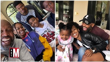 Meet Lucas Radebe And His Second Wife Thobela, With Their Children