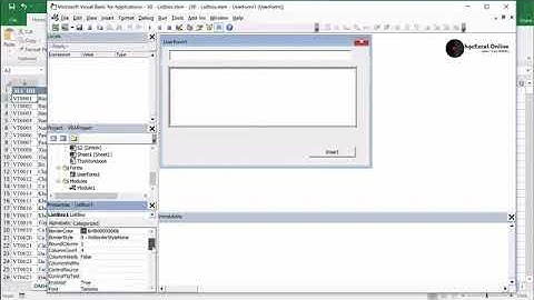 Bài 31  Nạp dữ liệu cho ListBox | VBA for Excel Nâng cao | Học lập trình - YouBo