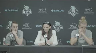 NY Liberty vs Sun 8/24/24 Postgame w Sabrina Ionescu, Leonie Fiebich & Coach Brondello thumbnail