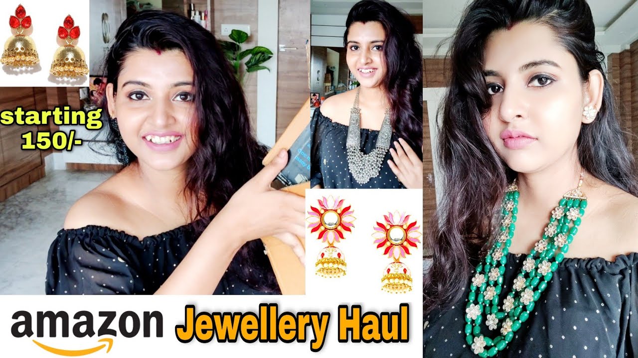 Amazon Jewellery Haul starting Rs. 150/- || Barsha Basu - YouTube