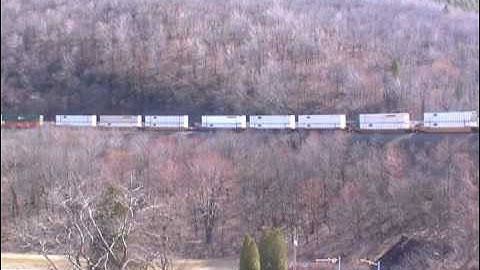 Horseshoe Curve ~ 2 Trains at once W/ Helpers ~ AWESOME!! 4.11.09 @ 3:29PM