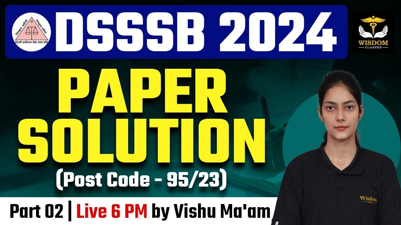 DSSSB 2024 PAPER SOLUTION RADIOGRAPHER | PART 03 | by Vishu Ma'am | Wisdom Paramedical Classes