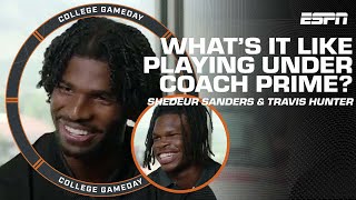 Shedeur Sanders and Travis Hunter discuss playing under Coach Prime at Colorado | College GameDay