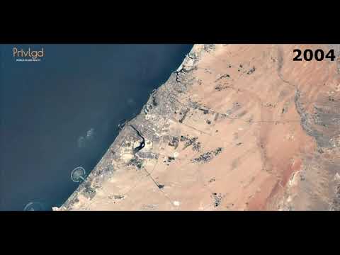 Dubai Evolution from 1984 to 2016  Satellite Timelapse