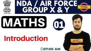 Class 01 | Air Force Group X,NDA,Navy AA/SSR/MR | Maths | By Vivek Rai Sir|| Introduction