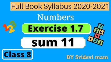 TN class 8 maths ch 1 ex 1.7 Miscellaneous practice problem sum 11 8th std full book new syllabus