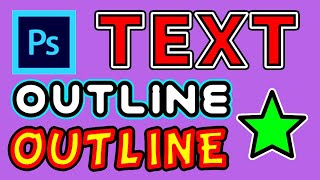 👍 OUTLINE TEXT in Photoshop (Text with Border)