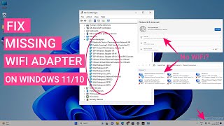 Fix WiFi Adapter Missing In Windows 11/10 | Get Back Wireless Adapter