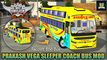 🤩🔥Prakash Vega Facelift BS6 Sleeper Bus Mod for BUSSID v3.7.1 | By @crscreationsofficial