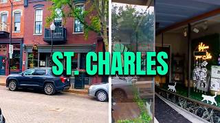 Main Street St Charles Missouri Tour by walking and car travel