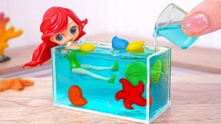 Mermaid Princess Jelly 💖 Miniature Ariel Princess In Swimming Pool Jelly Recipe | Mini Cakes Making