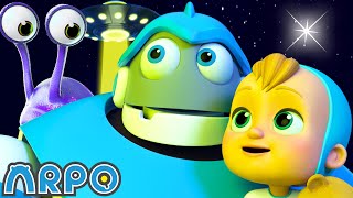 ARPO vs Alien  Rescue Baby Daniel From UFO! | 1 HOUR OF ARPO! | Funny Robot Cartoons for Kids!