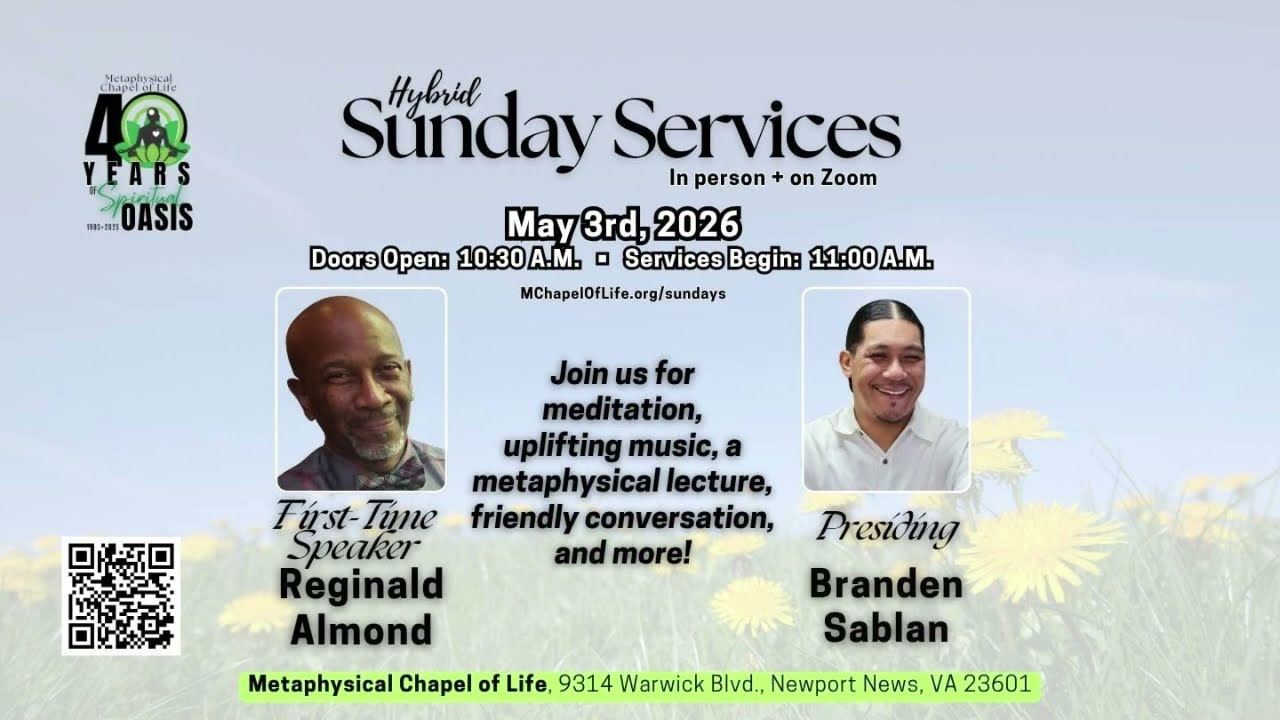 Generational Legacy - Reginald Almond | Metaphysical Chapel of Life - Newport News VA |