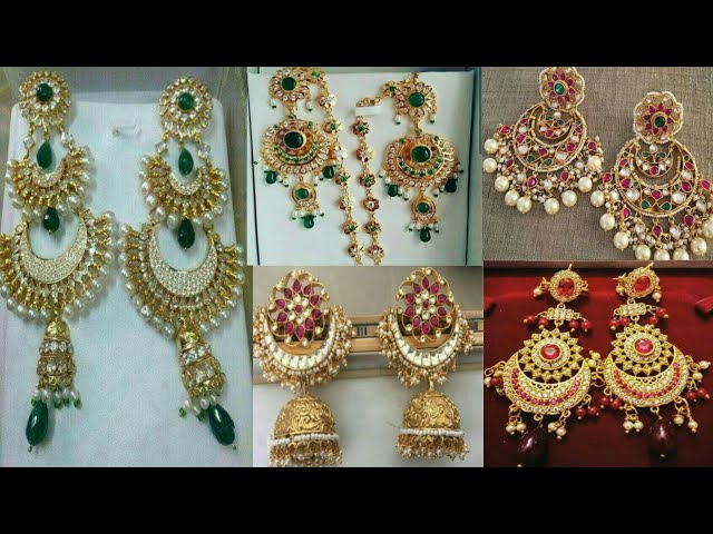 Golden Ladies Rajputi Gold Traditional Earrings at Rs 106000/pair in Jaipur