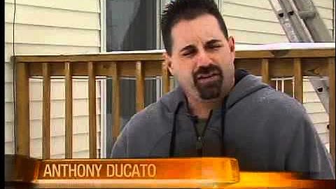 Ice jams build up on gutters