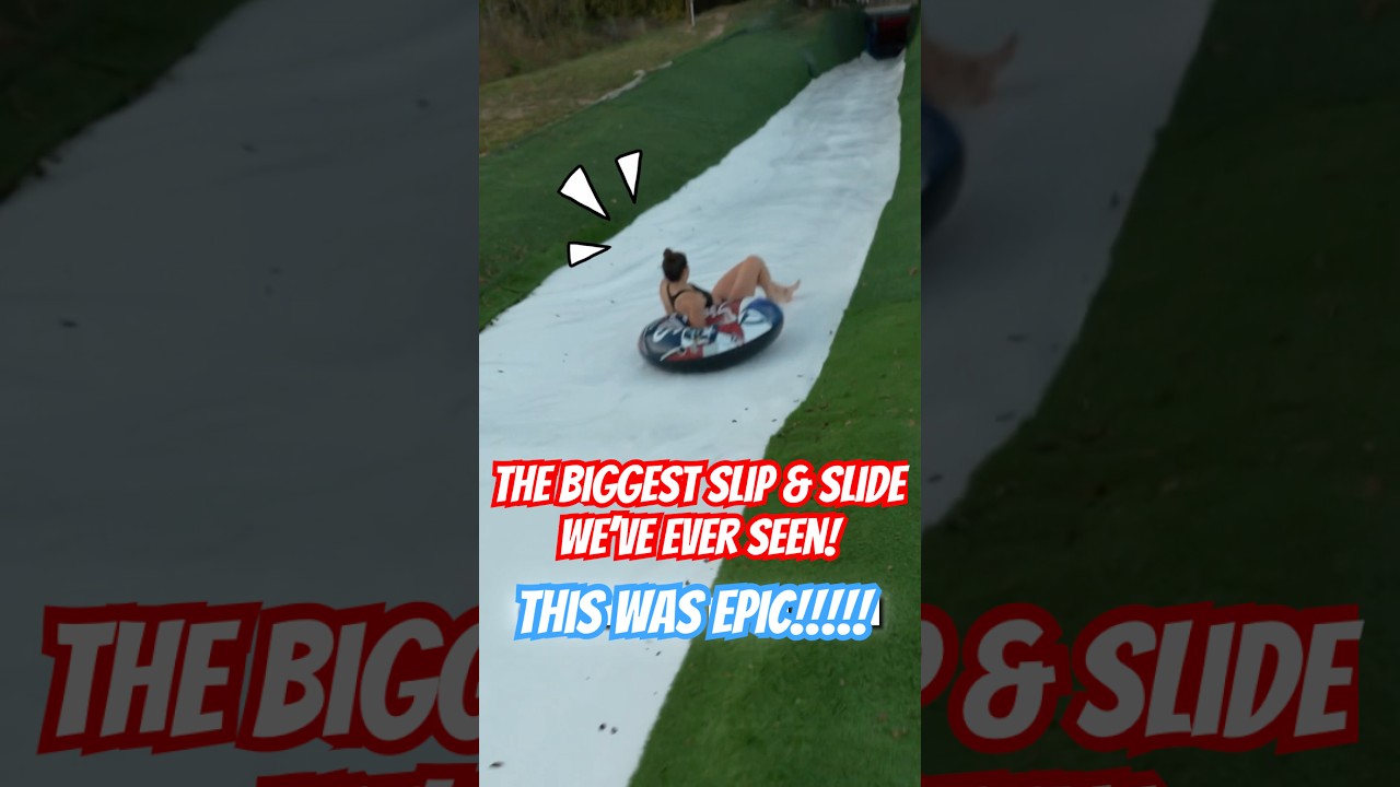We went down the world’s BIGGEST Slip & Slide!! It was EPIC!!