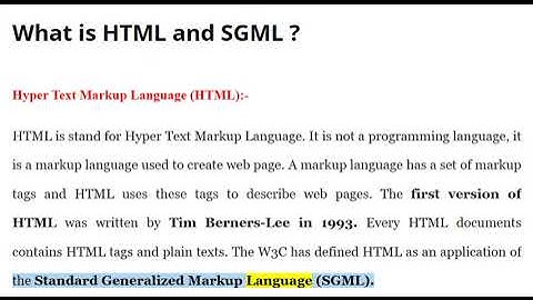 Difference Between HTML and SGML | Understanding HTML and SGML