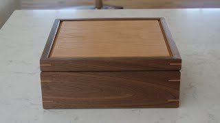 Large Square Keepsake Memory Box – Personalized – Walnut and Cherry - Mad Tree Woodcrafts