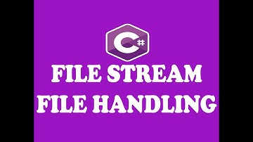 ( PART-2 ) FILE STREAM CLASS - FILE HANDLING IN C# ( URDU / HINDI )