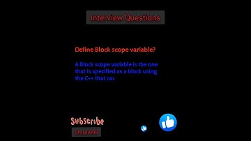 Block Scope Variable in C++  || shruti098