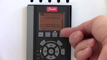 VFD training Danfoss FC102 VFD NHA tutorial Variable Frequency Drive Info Button.wmv