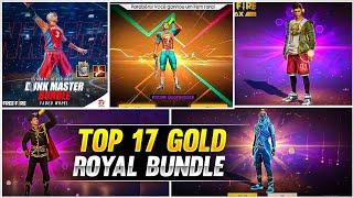 Top 17 gold royale bundles in free fire battleground | Free fire के कुछ ऐसी गोल्ड royale jo unique h