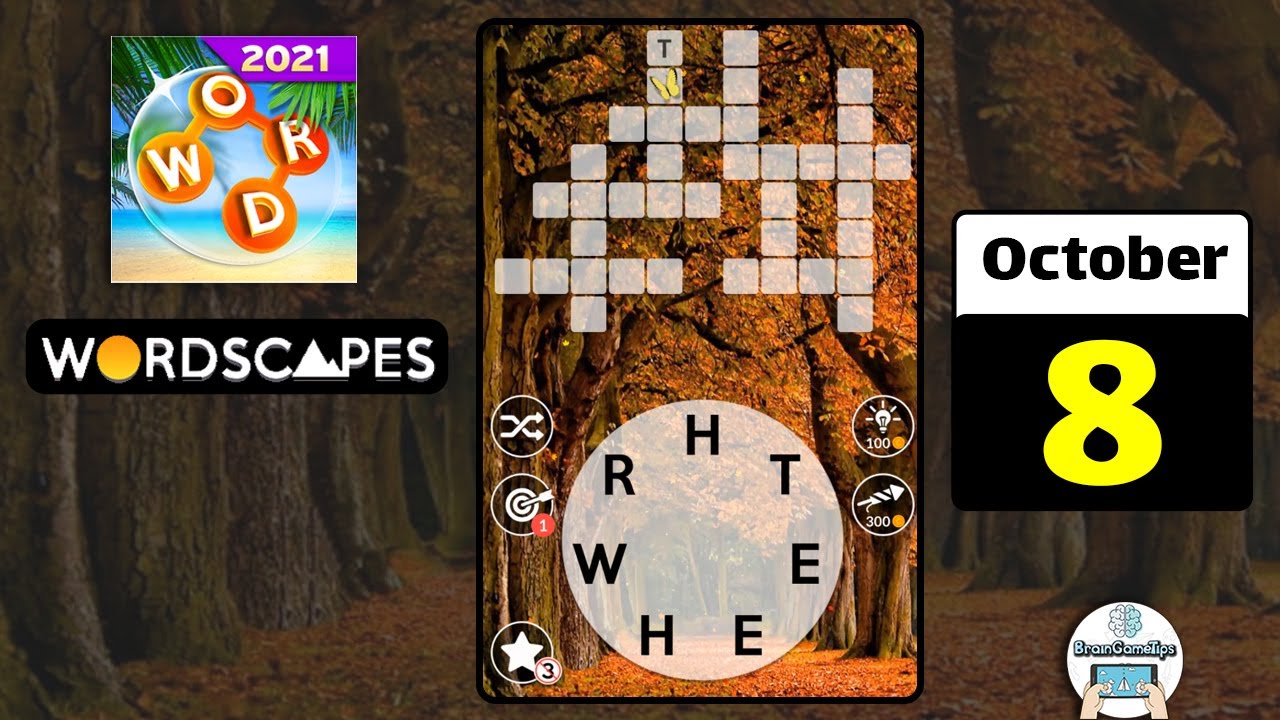 Wordscapes - Daily Puzzle October 8 2021 Answer