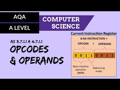 AQA A’Level Opcodes and operands