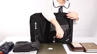 FreeBiz Laptop Backpack Messenger Bag-Hybrid Briefcase Bookbag Rucksack with Handle and Shou Reviews screenshot 4